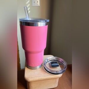 Yeti Pink 30oz Rambler w/ Straw Lid and Mag Slider Lid